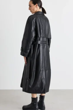 Trench leggermente imbottito - Nero