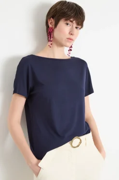 T-shirt aderente - Blu