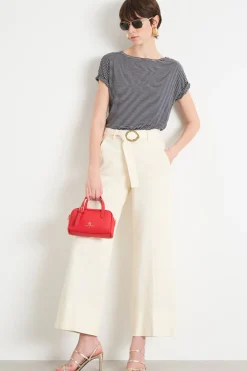 T-shirt aderente - Blu Bianco