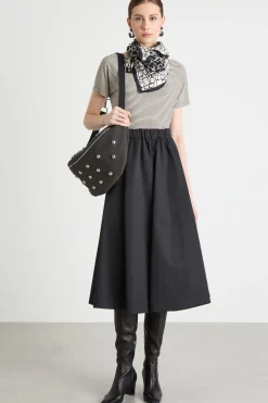 T-shirt aderente - Nero Bianco