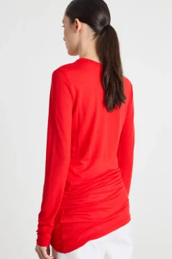 T-shirt asimmetrica - Rosso
