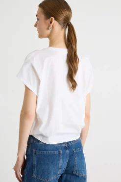 T-shirt bimateriale - Bianco