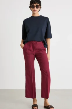 T-shirt boxy a spalla scesa - Blu