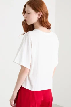 T-shirt boxy - Bianco