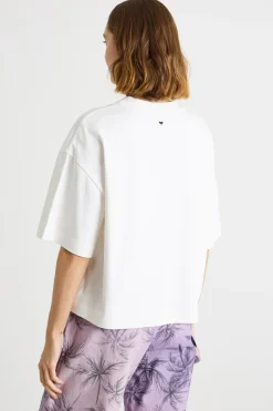 T-shirt boxy in jersey - Bianco