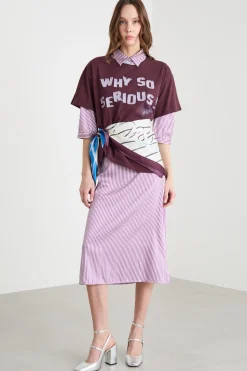 T-shirt con applicazioni - Bordeaux