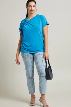 Tshirt con coulisse - Blu