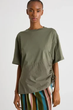 T-shirt con coulisse - Verde