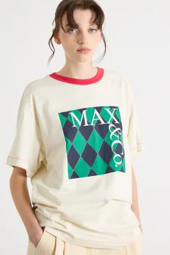T-shirt con dettagli laminati - Avorio