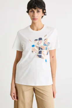 T-shirt con fantasia - Bianco
