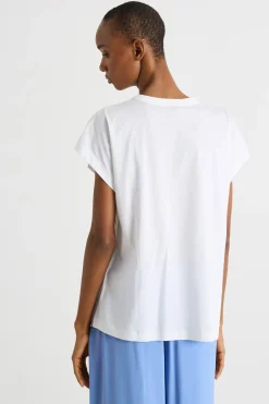 T-shirt con fiocco - Bianco