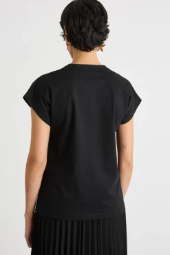 T-shirt con fiocco - Nero