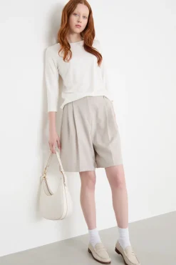 T-shirt con manica a tre quarti - Bianco
