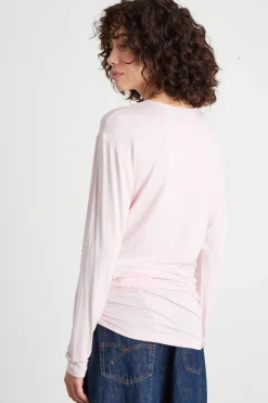 T-shirt con maniche a kimono - Rosa