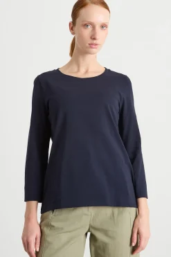 T-shirt con maniche a tre quarti - Blu