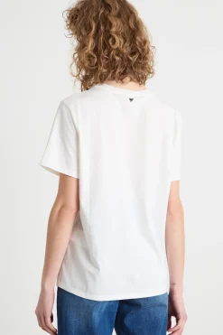 T-shirt con maxi stampa - Bianco