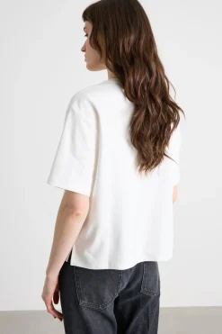 T-shirt con motivo stampato - Bianco