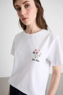 T-shirt con motivo stampato - Bianco