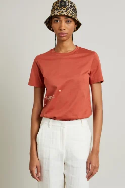 T-shirt con motivo stampato - Mattone