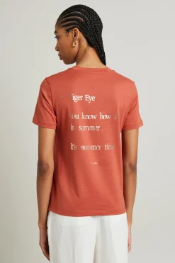 T-shirt con motivo stampato - Mattone
