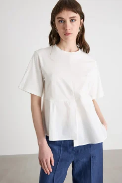 T-shirt con pannelli - Bianco