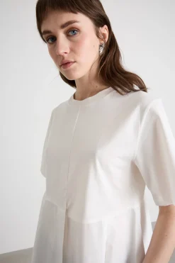 T-shirt con pannelli - Bianco