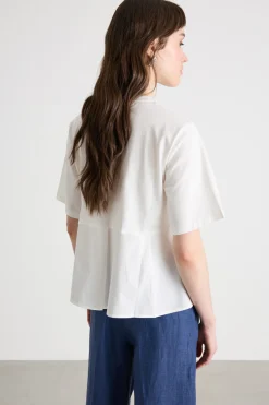 T-shirt con pannelli - Bianco