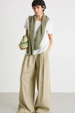 T-shirt con pannello ricamato - Bianco