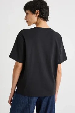 T-shirt con piccoli spacchi - Nero