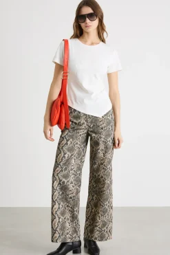 T-shirt con pieghe - Bianco