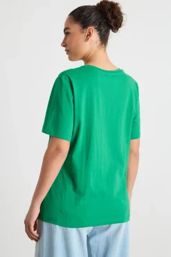 T-shirt con ricami - Verde