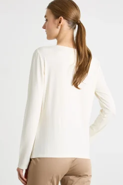 T-shirt con scollo a V - Bianco