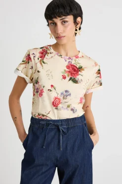 T-shirt con stampa all-over - Avorio