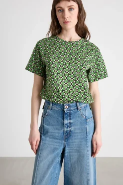 T-shirt con stampa all-over - Verde