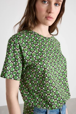 T-shirt con stampa all-over - Verde