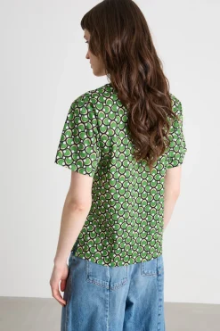T-shirt con stampa all-over - Verde