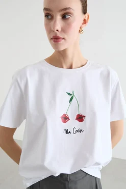 T-shirt con stampa - Bianco