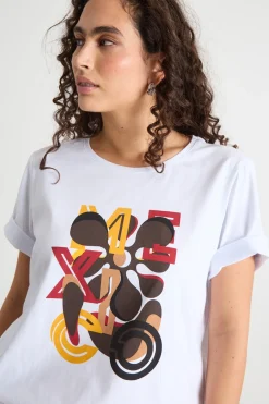 T-shirt con stampa - Bianco