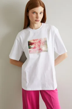 T-shirt con stampa - Bianco
