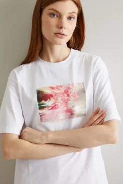 T-shirt con stampa - Bianco