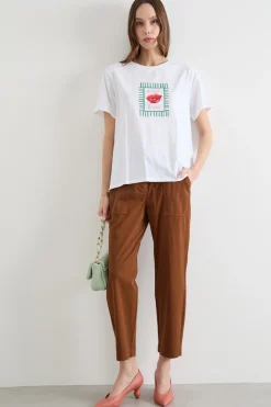 T-shirt con stampa - Bianco