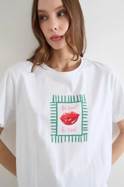 T-shirt con stampa - Bianco