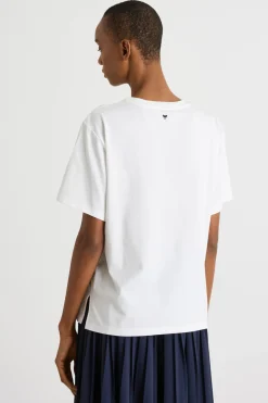 T-shirt con stampa - Bianco Rosso