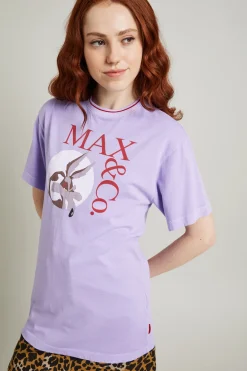 T-shirt con stampa - Lilla