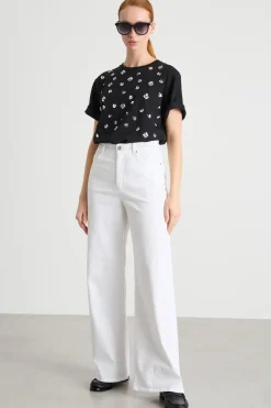 T-shirt con stampa - Nero