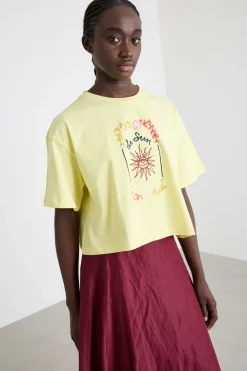 T-shirt cropped - Giallo