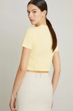 T-shirt cropped - Giallo