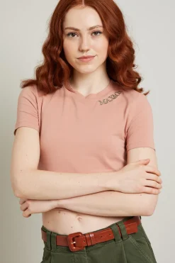 T-shirt cropped - Rosa Pesca
