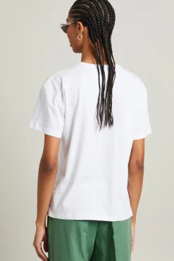 T-shirt di cotone stampata - Bianco Verde