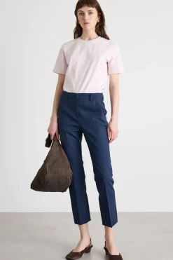 T-shirt dritta in jersey stretch - Rosa